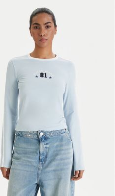 Bluzka damska wiosenna casual Guess Jeans ze sklepu: MODIVO w kategorii: Bluzki damskie - zdjęcie WP-EBWP-BKLVO-LN0_0000305721051