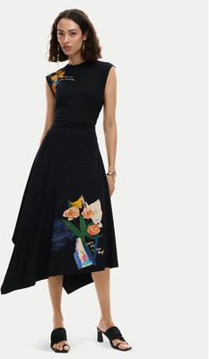 Desigual - Sukienka elegancka rozkloszowana ze sklepu: MODIVO w kategorii: Sukienki - zdjęcie WP-EBWP-BKLVO-LN0_0000305723840
