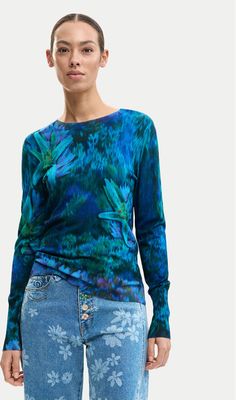 Sweter damski casual Desigual ze sklepu: MODIVO w kategorii: Swetry damskie - zdjęcie WP-EBWP-BKLVO-LN0_0000305724144