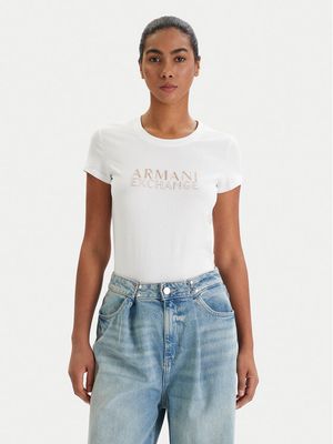Bluzka damska wiosenna Armani Exchange ze sklepu: MODIVO w kategorii: Bluzki damskie - zdjęcie WP-EBWP-BKLVO-LN0_0000305729187