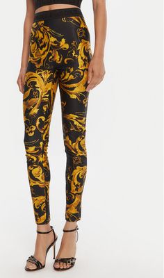 Spodnie damskie casual Versace Jeans Couture ze sklepu: MODIVO w kategorii: Spodnie damskie - zdjęcie WP-EBWP-BKLVO-LN0_0000305729477
