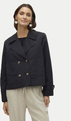 Płaszcz damski casual Vero Moda ze sklepu: MODIVO w kategorii: Płaszcze damskie - zdjęcie WP-EBWP-BKLVO-LN0_0000305736048
