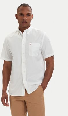 Koszula męska z klasycznym kołnierzykiem Tommy Hilfiger ze sklepu: MODIVO w kategorii: Koszule męskie - zdjęcie WP-EBWP-BKLVO-LN0_0000305740809