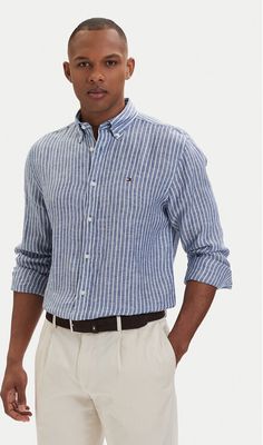 Koszula męska wiosenna Tommy Hilfiger ze sklepu: MODIVO w kategorii: Koszule męskie - zdjęcie WP-EBWP-BKLVO-LN0_0000305740892