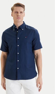 Koszula męska z kołnierzykiem button down Tommy Hilfiger ze sklepu: MODIVO w kategorii: Koszule męskie - zdjęcie WP-EBWP-BKLVO-LN0_0000305740977