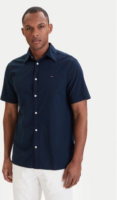 Koszula męska na wiosnę z klasycznym kołnierzykiem Tommy Jeans ze sklepu: MODIVO w kategorii: Koszule męskie - zdjęcie WP-EBWP-BKLVO-LN0_0000305743060