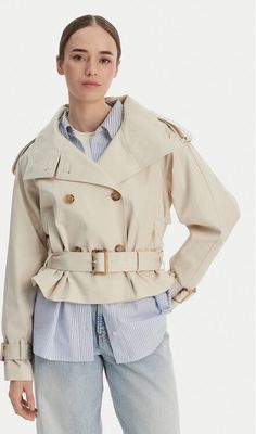 Płaszcz damski casual Tommy Hilfiger ze sklepu: MODIVO w kategorii: Płaszcze damskie - zdjęcie WP-EBWP-BKLVO-LN0_0000305750921