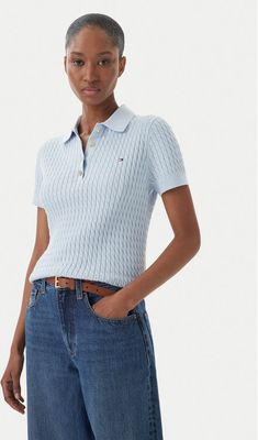 Bluzka damska wiosenna casual Tommy Hilfiger ze sklepu: MODIVO w kategorii: Bluzki damskie - zdjęcie WP-EBWP-BKLVO-LN0_0000305751270