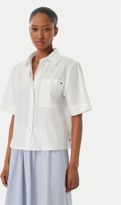 Koszula damska Tommy Hilfiger ze sklepu: MODIVO w kategorii: Koszule damskie - zdjęcie WP-EBWP-BKLVO-LN0_0000305751683