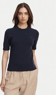 Bluzka damska Tommy Hilfiger ze sklepu: MODIVO w kategorii: Bluzki damskie - zdjęcie WP-EBWP-BKLVO-LN0_0000305751829