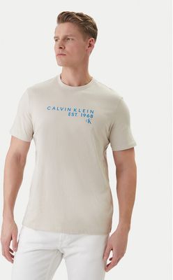T-shirt męski na wiosnę Calvin Klein Jeans ze sklepu: MODIVO w kategorii: T-shirty męskie - zdjęcie WP-EBWP-BKLVO-LN0_0000305754684