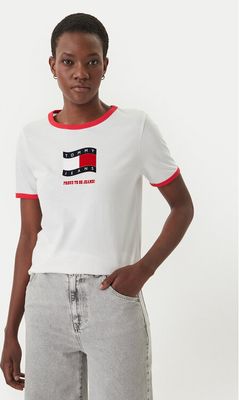 Bluzka damska wiosenna Tommy Jeans ze sklepu: MODIVO w kategorii: Bluzki damskie - zdjęcie WP-EBWP-BKLVO-LN0_0000305760487