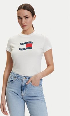 Bluzka damska wiosenna Tommy Jeans ze sklepu: MODIVO w kategorii: Bluzki damskie - zdjęcie WP-EBWP-BKLVO-LN0_0000305760524