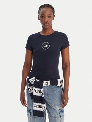 Tommy Jeans - Bluzka damska w stylu młodzieżowym ze sklepu: MODIVO w kategorii: Bluzki damskie - zdjęcie WP-EBWP-BKLVO-LN0_0000305768032