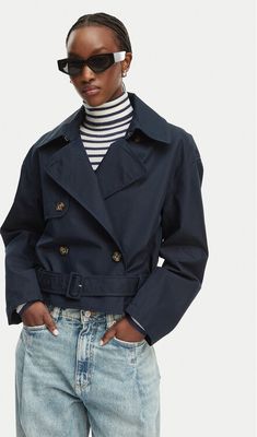 Płaszcz damski casualowy Tommy Jeans ze sklepu: MODIVO w kategorii: Płaszcze damskie - zdjęcie WP-EBWP-BKLVO-LN0_0000305768162