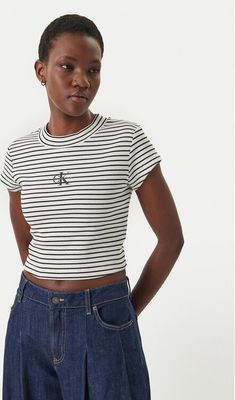 Bluzka damska casual Calvin Klein Jeans ze sklepu: MODIVO w kategorii: Bluzki damskie - zdjęcie WP-EBWP-BKLVO-LN0_0000305771759
