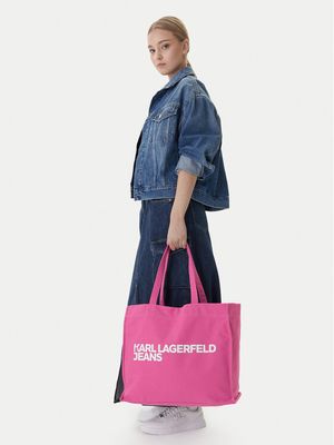 Torba letnia wakacyjna Karl Lagerfeld Jeans ze sklepu: MODIVO w kategorii: Torby letnie - zdjęcie WP-EBWP-BKLVO-LN0_0000305789013