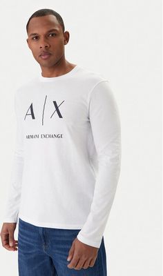 T-shirt męski na wiosnę młodzieżowy Armani Exchange ze sklepu: MODIVO w kategorii: T-shirty męskie - zdjęcie WP-EBWP-BKLVO-LN0_0000305836182