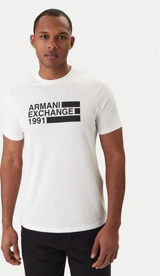T-shirt męski w stylu młodzieżowym Armani Exchange ze sklepu: MODIVO w kategorii: T-shirty męskie - zdjęcie WP-EBWP-BKLVO-LN0_0000305836281