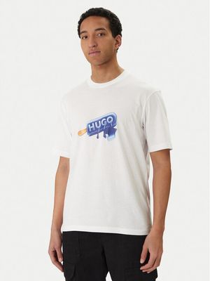 T-shirt męski w stylu młodzieżowym na wiosnę HUGO ze sklepu: MODIVO w kategorii: T-shirty męskie - zdjęcie WP-EBWP-BKLVO-LN0_0000305863171