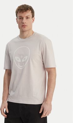 HUGO - T-shirt męski młodzieżowy na wiosnę ze sklepu: MODIVO w kategorii: T-shirty męskie - zdjęcie WP-EBWP-BKLVO-LN0_0000305863270
