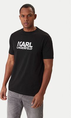 T-shirt męski w stylu młodzieżowym Karl Lagerfeld ze sklepu: MODIVO w kategorii: T-shirty męskie - zdjęcie WP-EBWP-BKLVO-LN0_0000305886958