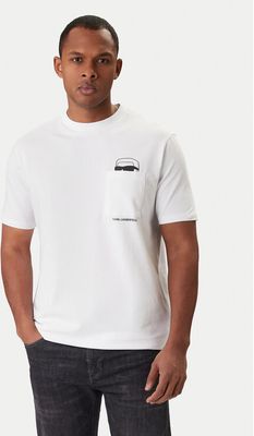 T-shirt męski casual Karl Lagerfeld ze sklepu: MODIVO w kategorii: T-shirty męskie - zdjęcie WP-EBWP-BKLVO-LN0_0000305887030
