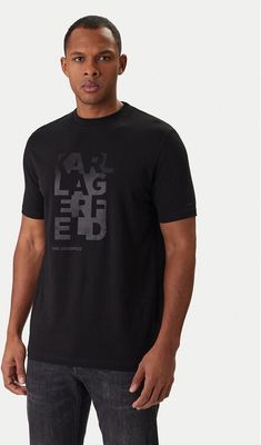 T-shirt męski w stylu młodzieżowym Karl Lagerfeld ze sklepu: MODIVO w kategorii: T-shirty męskie - zdjęcie WP-EBWP-BKLVO-LN0_0000305887122