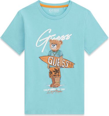 T-shirt chłopięce na lato Guess ze sklepu: MODIVO w kategorii: T-shirty chłopięce - zdjęcie WP-EBWP-BKLVO-LN0_0000305887917