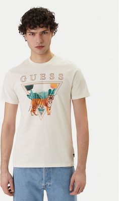Guess - T-shirt męski młodzieżowy ze sklepu: MODIVO w kategorii: T-shirty męskie - zdjęcie WP-EBWP-BKLVO-LN0_0000305890191