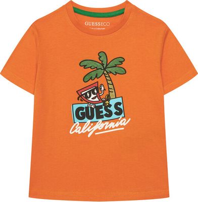 T-shirt chłopięce na lato Guess ze sklepu: MODIVO w kategorii: T-shirty chłopięce - zdjęcie WP-EBWP-BKLVO-LN0_0000305891891