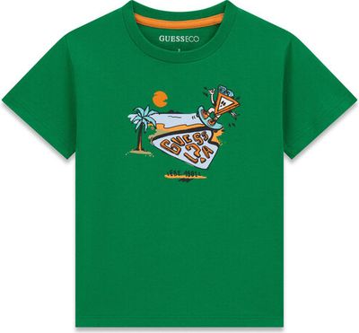 Guess - T-shirt chłopięce na lato ze sklepu: MODIVO w kategorii: T-shirty chłopięce - zdjęcie WP-EBWP-BKLVO-LN0_0000305891914