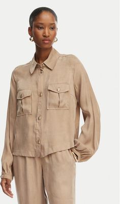 Koszula damska casual Guess ze sklepu: MODIVO w kategorii: Koszule damskie - zdjęcie WP-EBWP-BKLVO-LN0_0000305896865
