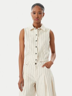 Guess Jeans - Kamizelka damska na wiosnę casual ze sklepu: MODIVO w kategorii: Kamizelki damskie - zdjęcie WP-EBWP-BKLVO-LN0_0000305897220