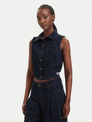 Guess Jeans - Kamizelka damska wiosenna ze sklepu: MODIVO w kategorii: Kamizelki damskie - zdjęcie WP-EBWP-BKLVO-LN0_0000305897237