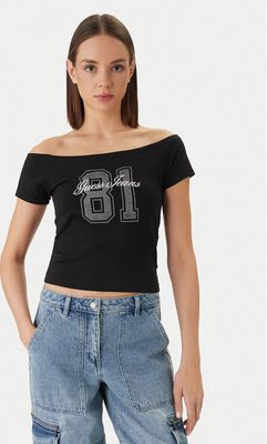 Bluzka damska w stylu młodzieżowym Guess Jeans ze sklepu: MODIVO w kategorii: Bluzki damskie - zdjęcie WP-EBWP-BKLVO-LN0_0000305897305