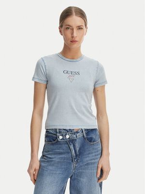 Bluzka damska wiosenna Guess Jeans ze sklepu: MODIVO w kategorii: Bluzki damskie - zdjęcie WP-EBWP-BKLVO-LN0_0000305898623