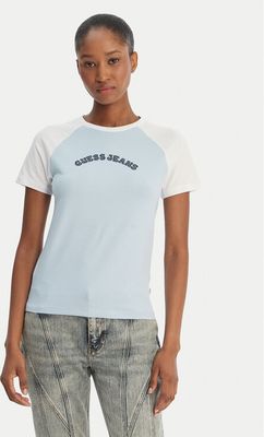 Bluzka damska młodzieżowa wiosenna Guess Jeans ze sklepu: MODIVO w kategorii: Bluzki damskie - zdjęcie WP-EBWP-BKLVO-LN0_0000305898630