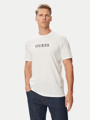 T-shirt męski w stylu młodzieżowym Guess ze sklepu: MODIVO w kategorii: T-shirty męskie - zdjęcie WP-EBWP-BKLVO-LN0_0000305902238
