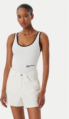 Bluzka damska na lato Karl Lagerfeld Jeans ze sklepu: MODIVO w kategorii: Bluzki damskie - zdjęcie WP-EBWP-BKLVO-LN0_0000305917638