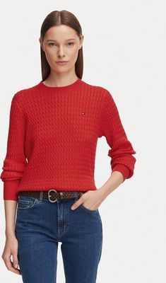 Sweter damski Tommy Hilfiger ze sklepu: MODIVO w kategorii: Swetry damskie - zdjęcie WP-EBWP-BKLVO-LN0_0000305943187
