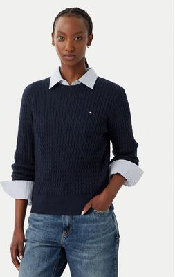 Sweter damski casual Tommy Hilfiger ze sklepu: MODIVO w kategorii: Swetry damskie - zdjęcie WP-EBWP-BKLVO-LN0_0000305943194