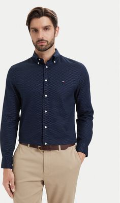 Koszula męska casual Tommy Hilfiger ze sklepu: MODIVO w kategorii: Koszule męskie - zdjęcie WP-EBWP-BKLVO-LN0_0000305946027