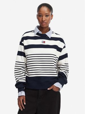Bluza damska casual Tommy Jeans ze sklepu: MODIVO w kategorii: Bluzy damskie - zdjęcie WP-EBWP-BKLVO-LN0_0000305946775