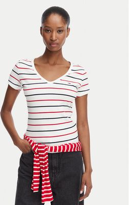 Bluzka damska na wiosnę casual Tommy Jeans ze sklepu: MODIVO w kategorii: Bluzki damskie - zdjęcie WP-EBWP-BKLVO-LN0_0000305946874
