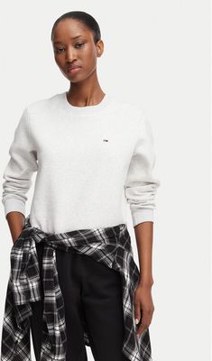 Bluza damska jesienna casual Tommy Jeans ze sklepu: MODIVO w kategorii: Bluzy damskie - zdjęcie WP-EBWP-BKLVO-LN0_0000305948311