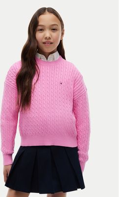 Sweter dziewczęcy na jesień Tommy Hilfiger ze sklepu: MODIVO w kategorii: Swetry dziewczęce - zdjęcie WP-EBWP-BKLVO-LN0_0000305948571