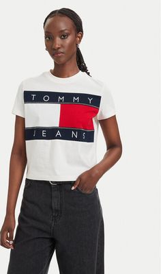 Bluzka damska Tommy Jeans ze sklepu: MODIVO w kategorii: Bluzki damskie - zdjęcie WP-EBWP-BKLVO-LN0_0000305948830