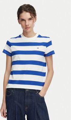Bluzka damska casual Tommy Jeans ze sklepu: MODIVO w kategorii: Bluzki damskie - zdjęcie WP-EBWP-BKLVO-LN0_0000305948939