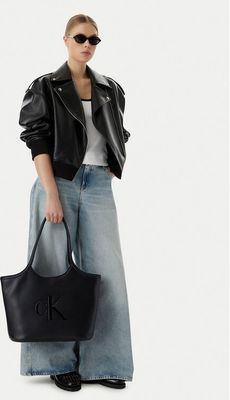 Shopper bag elegancka Calvin Klein ze sklepu: MODIVO w kategorii: Torby Shopper bag - zdjęcie WP-EBWP-BKLVO-LN0_0000305949745
